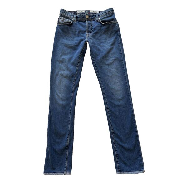 Men's Slim Straight Jeans - Blue - Picture 1 of 14